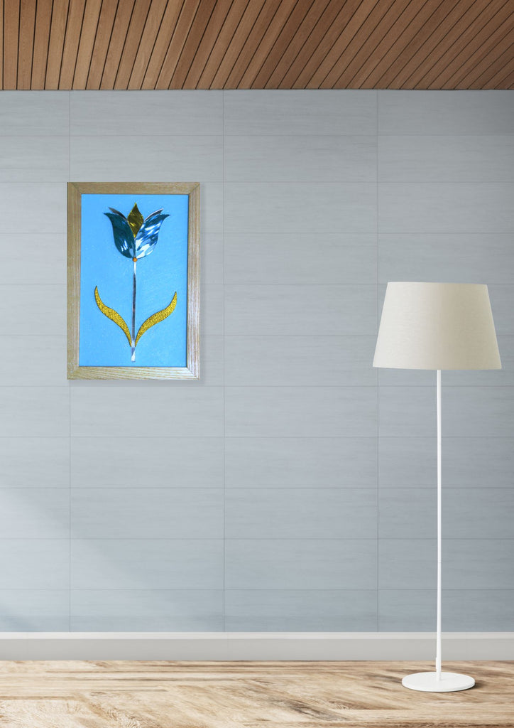 Tulipano Blu quadro d'arredo contemporaneo 